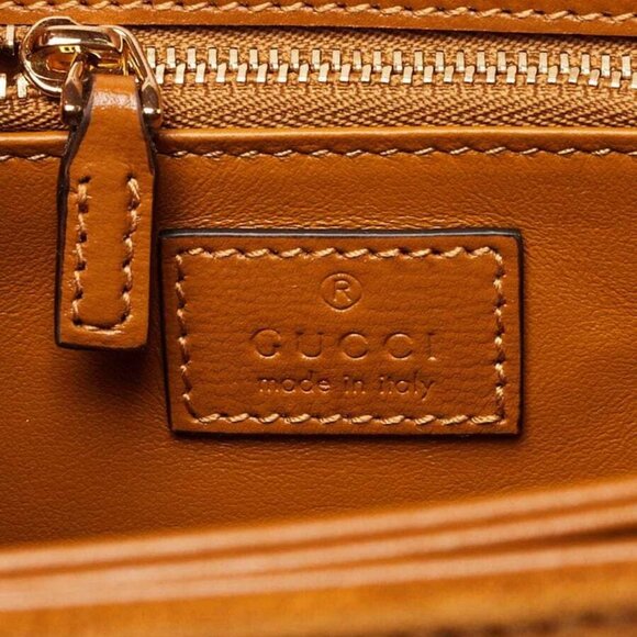 Gucci Light Brown Suede and Shearling Horsebit 1955 Small Bag - Picture 7 of 11